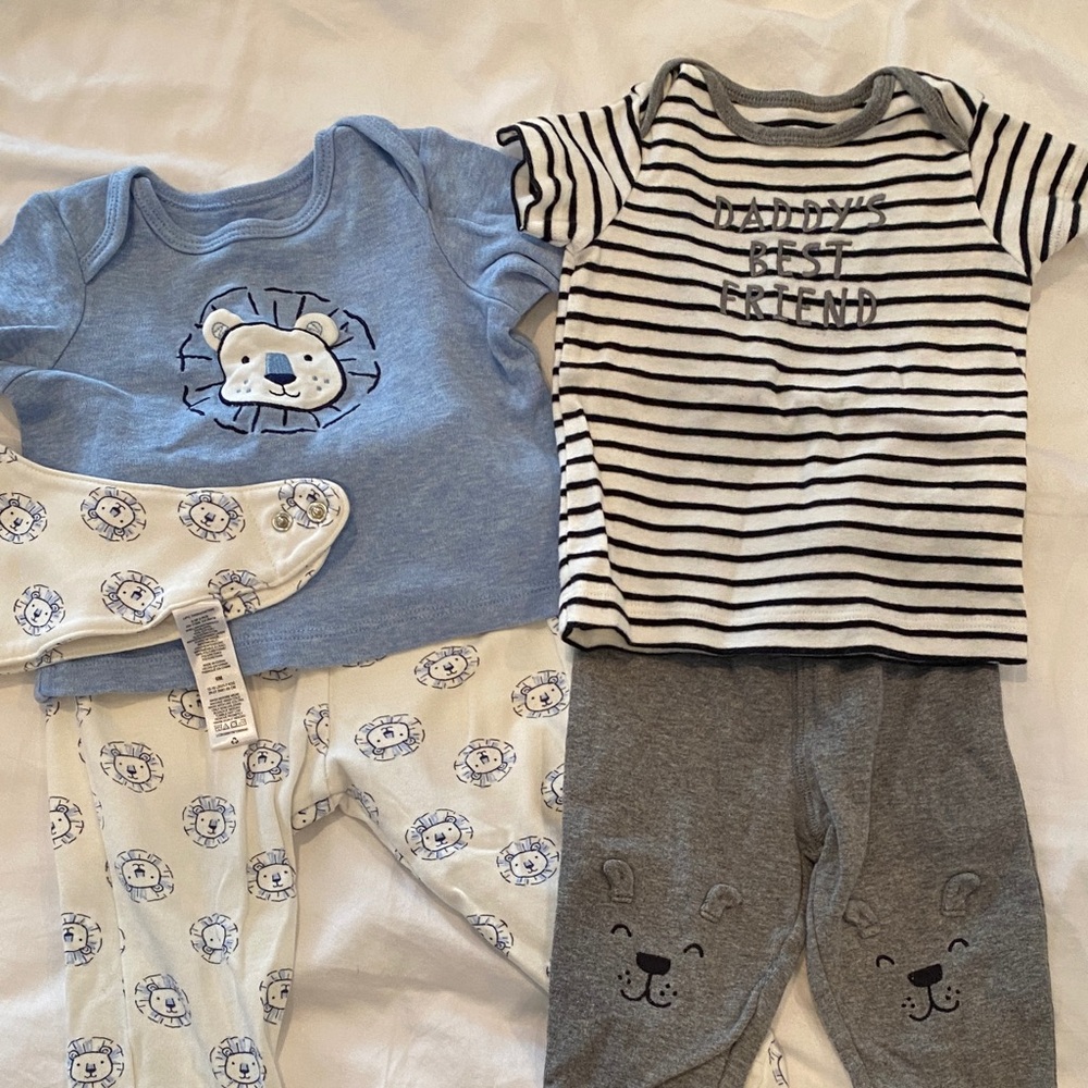 Baby Lion and Stripes Outfit Set